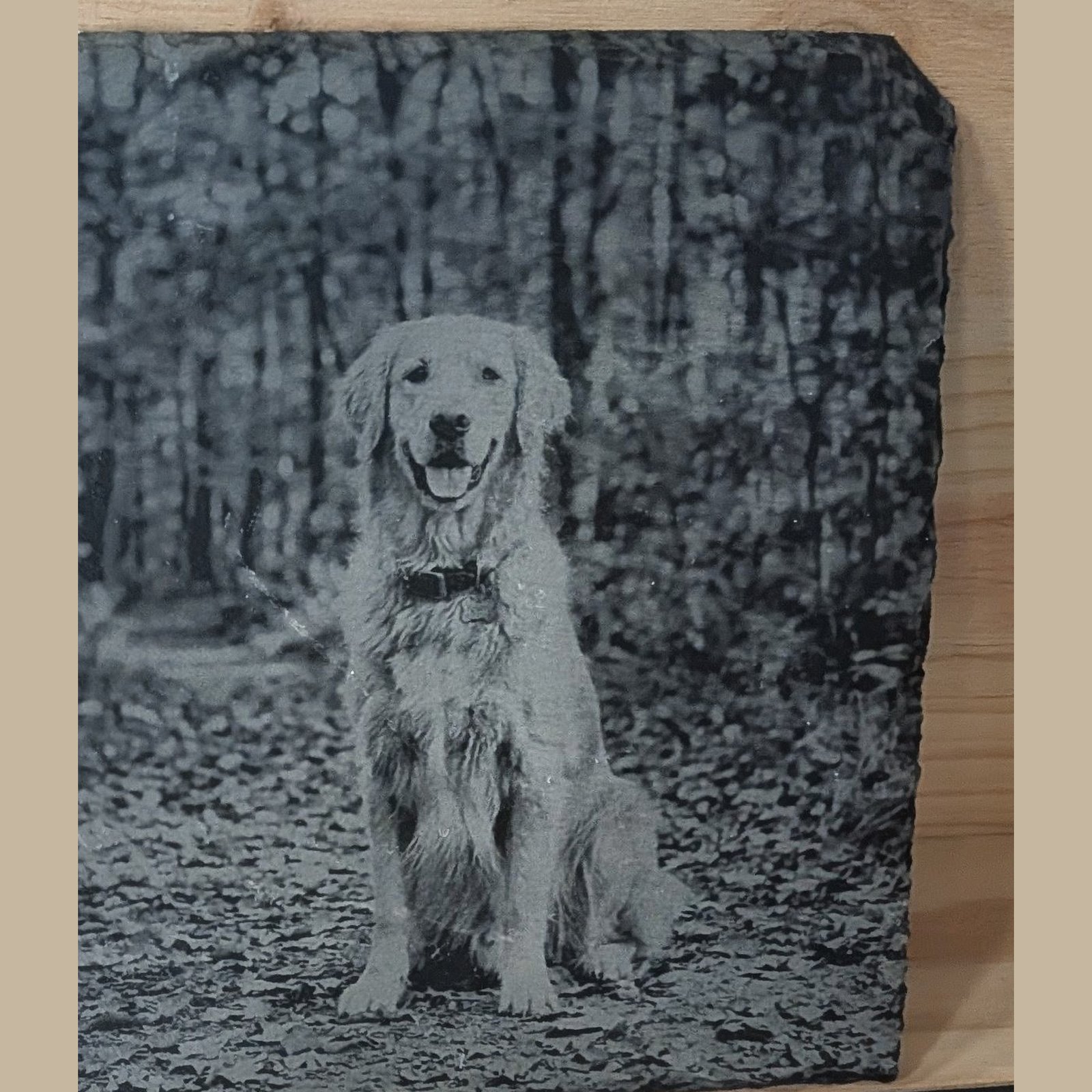 Plaque carrée 20 × 20 cm gravée au laser